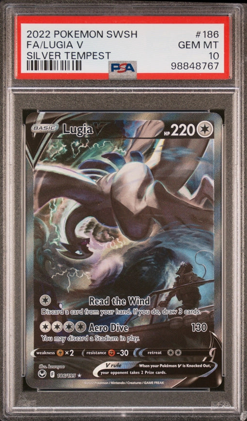 2022 Pokémon Lugia V Full Art PSA10
