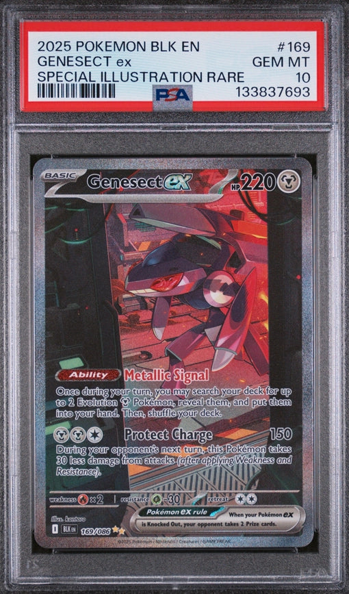2025 Pokémon BLK Genesect ex Special Illustration Rare PSA10