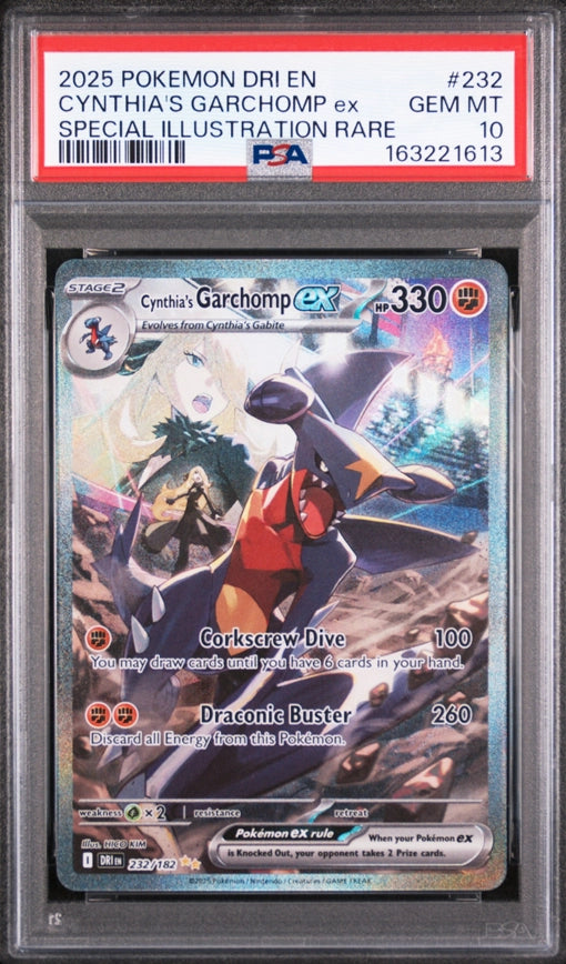2025 Pokémon Cynthia's Garchomp ex Special Illustration Rare PSA10