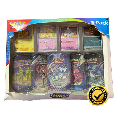 Costco Pokémon Scarlet & Violet Paldean Fates Mini Tin 5-pack