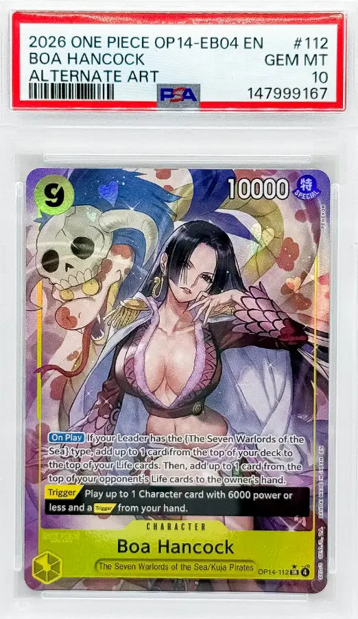 One Piece Boa Hancock - OP14-112 (Alternate Art) - PSA10