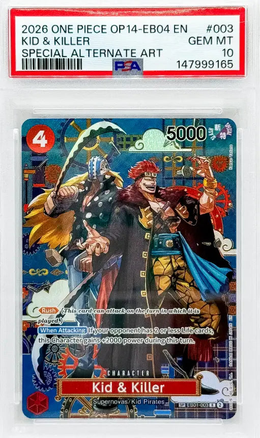 One Piece Kid & Killer - EB01-003 (SP) - PSA10