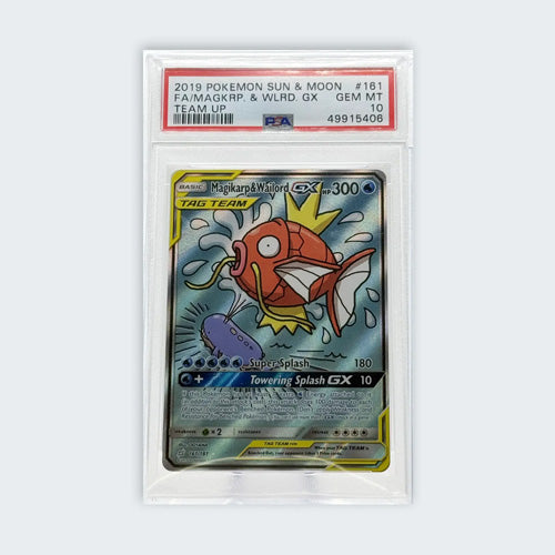 Pokémon Magikarp & Wailord GX Alternate Full Art PSA10