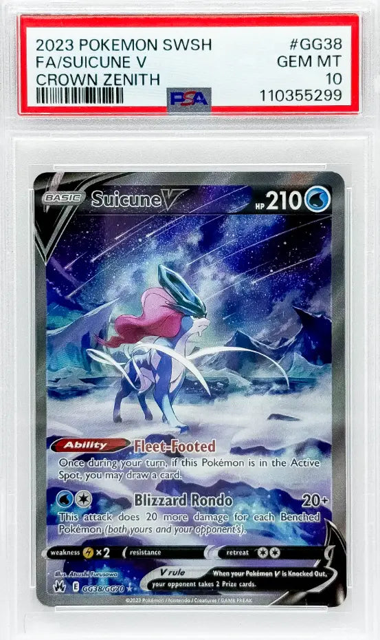 Pokémon Suicune V Galarian Gallery PSA10