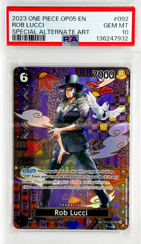 Rob Lucci (092) (SP) - Awakening of the New Era (OP05) PSA10