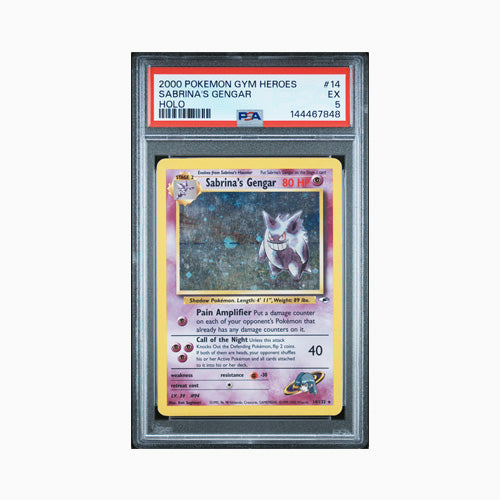 2000 Pokémon Gym Heroes 14/132 Sabrina's Gengar Holo PSA5