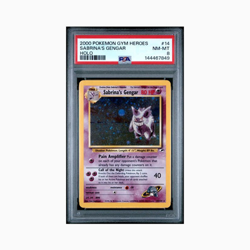 2000 Pokémon Gym Heroes 14/132 Sabrina's Gengar Holo PSA8
