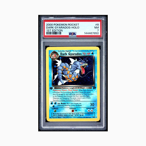 2000 Pokémon Rocket Dark Gyarados Holo 1st Edition PSA7
