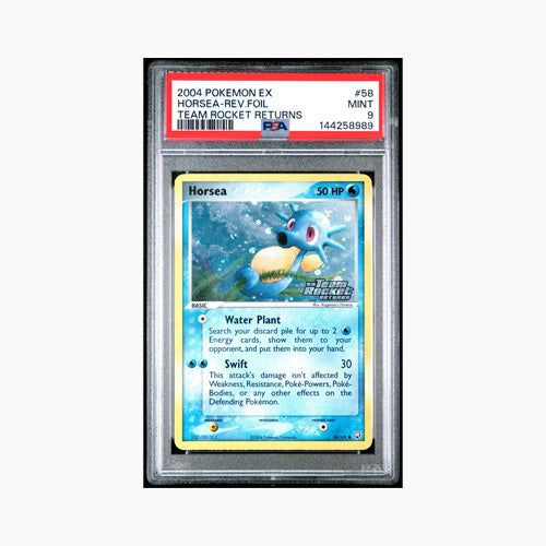 2004 Pokémon Team Rocket Returns Horsea Reverse Foil PSA9