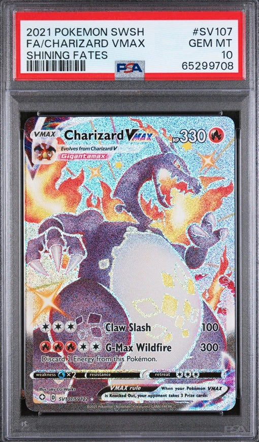 2021 Pokémon Charizard VMAX Sining Fates PSA10