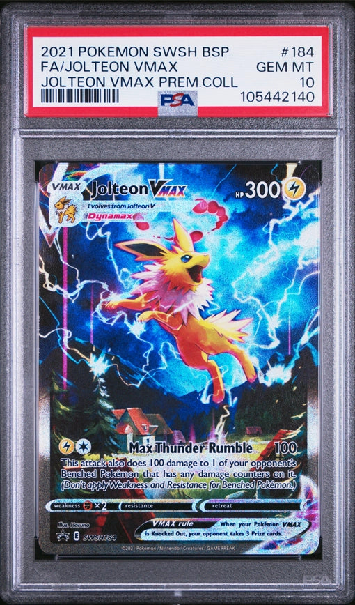 2021 Pokémon SWSH184 Black Star Promo Jolteon Vmax PSA10