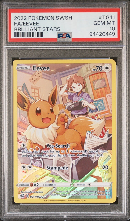 2022 Pokémon Eevee Full Art PSA10