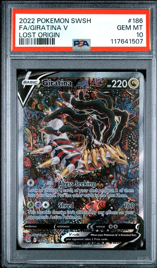 2022 Pokémon Giratina V Full Art Lost Origin PSA10
