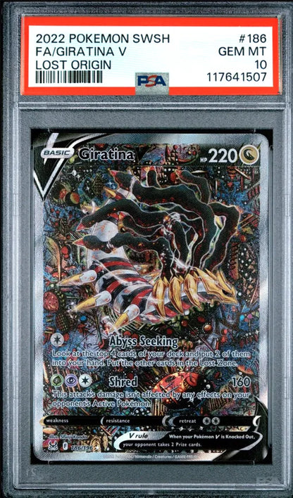 2022 Pokémon Giratina V Full Art Lost Origin PSA10