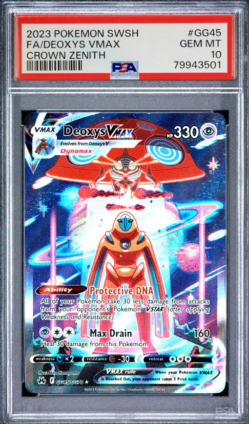 2023 Pokémon Deoxys VMAX Crown Zenith PSA10