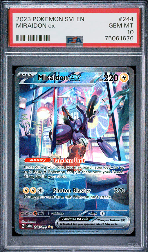 2023 Pokémon Miraidon ex - 244/198 PSA10