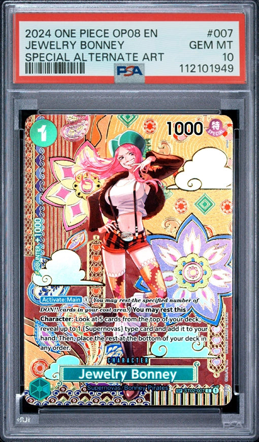 2024 ONE PIECE Jewelry Bonney Special Alternate Art PSA10