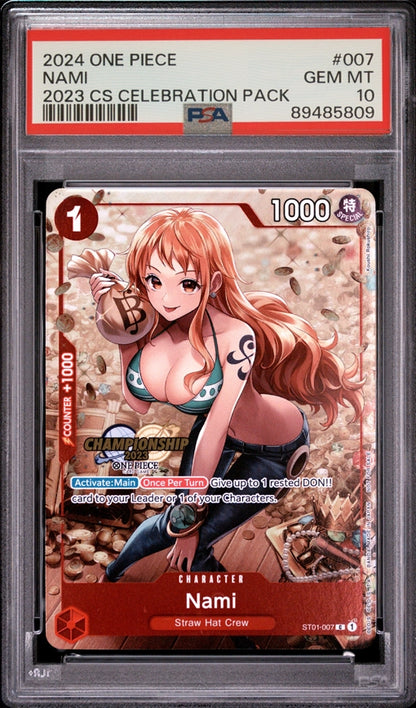 2024 ONE PIECE Nami Championship 2023 Celebration Pack PSA10