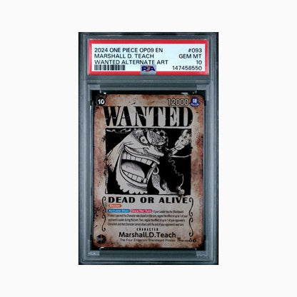 2024 ONE PIECE OP09 - 093 Marshall D. Teach Wanted Alternate Art PSA10