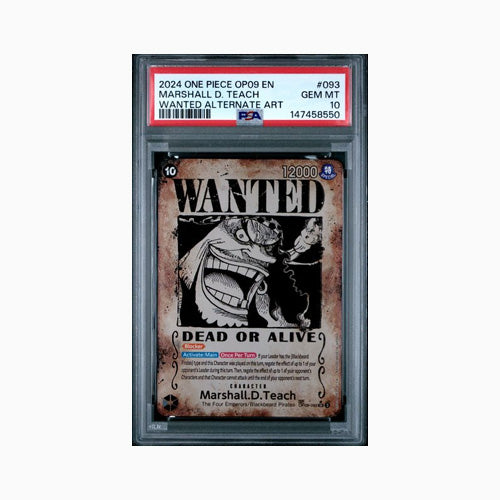 2024 ONE PIECE OP09 - 093 Marshall D. Teach Wanted Alternate Art PSA10