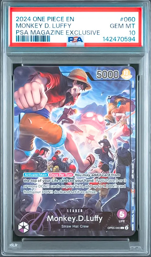 2024 ONE PIECE Promos 060 Monkey D. Luffy PSA Magazine Exclusive