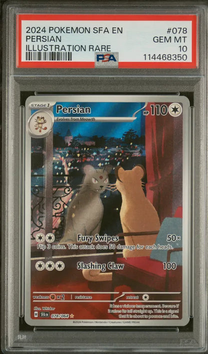 2024 Pokémon Persian Illustration Rare PSA10