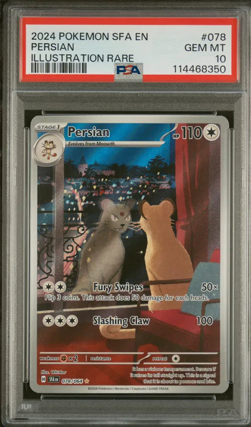 2024 Pokémon Persian Illustration Rare PSA10