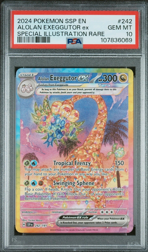 2024 Pokémon SSP Surging Sparks Alolan Exeggutor ex PSA10
