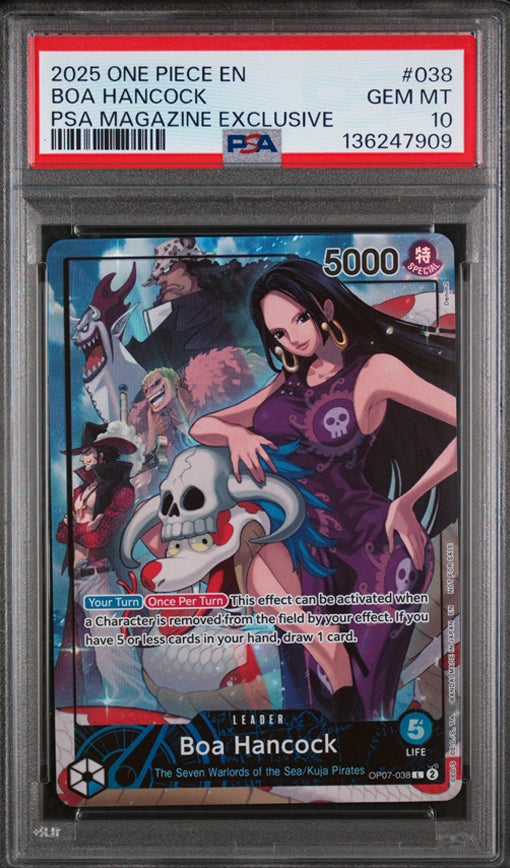 2025 ONE PIECE Boa Hancock #038 PSA Magazine Exclusive PSA10
