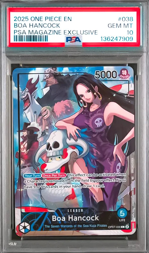 2025 ONE PIECE Promos 038 Boa Hancock PSA Magazine Exclusive PSA10