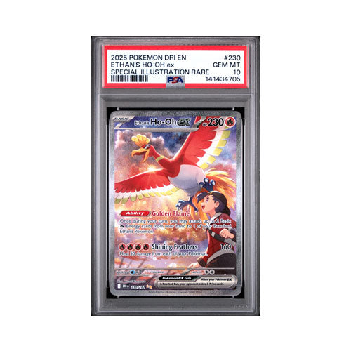 2025 Pokémon Ethan's Ho-Oh ex Special Illustration Rare PSA10