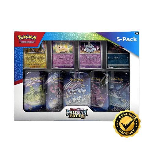 Costco Pokémon Scarlet & Violet Paldean Fates Mini Tin 5-pack