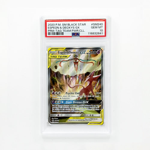 Espeon & Deoxys GX - SM240 - SM Promos PSA10