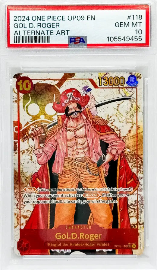 Gol.D.Roger (Alternate Art) - Emperors in the New World (OP09) PSA10