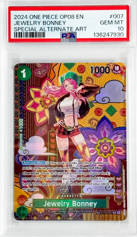 Jewelry Bonney (SP) - Two Legends (OP08) PSA10 – Holoverse