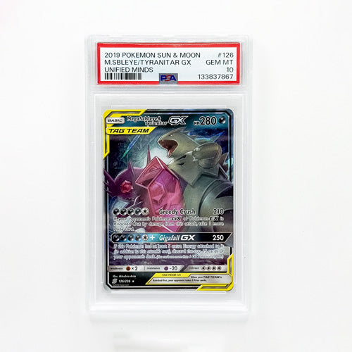 Mega Sableye & Tyranitar GX - SM - Unified Minds PSA10