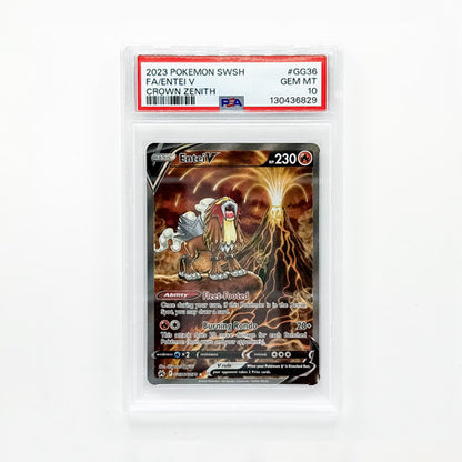 Pokémon Entei V Crown Zenith Galarian Gallery PSA10