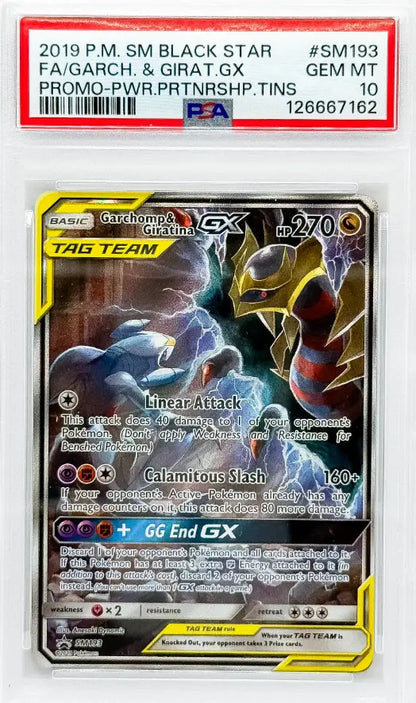 Pokémon Garchomp & Giratina GX Full Art SM193 PSA10