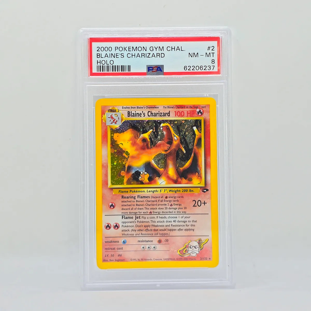 Pokémon Gym Challenge Blaine’s Charizard Holo PSA8