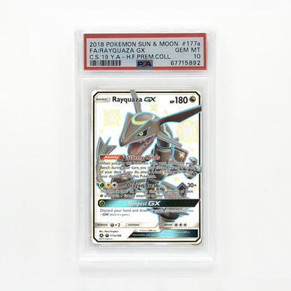 Pokémon Rayquaza GX - 177a/168 - Alternate Art Promos PSA10