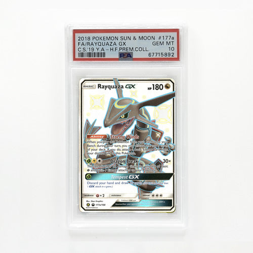 Pokémon Rayquaza GX - 177a/168 - Alternate Art Promos PSA10