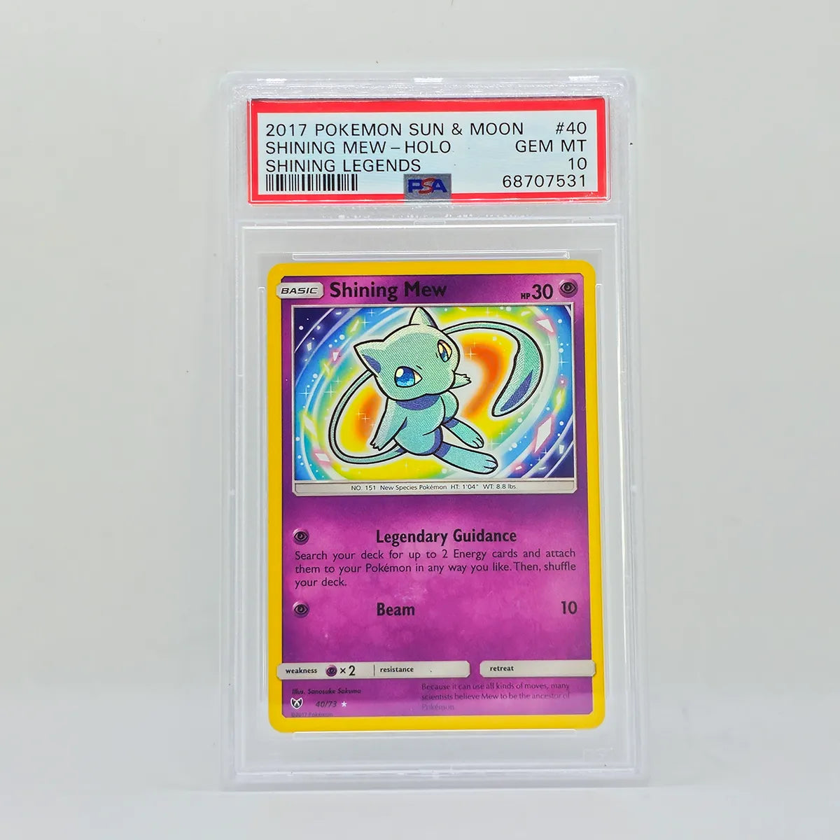 Pokémon Shining Legends Mew Holo PSA10