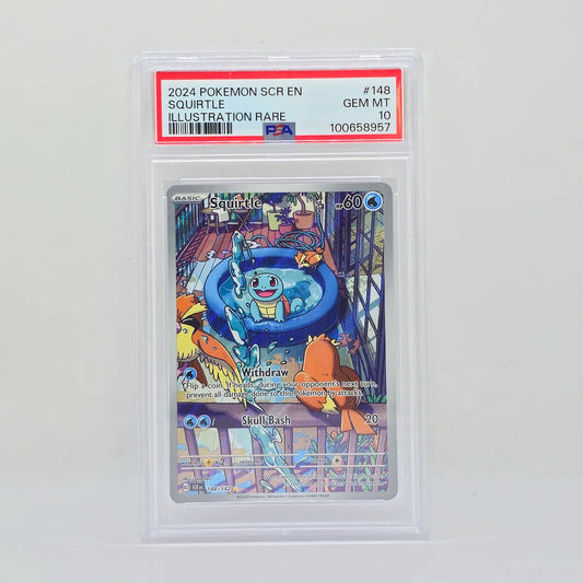 Pokémon Stellar Crown Squirtle Illustration Rare PSA10