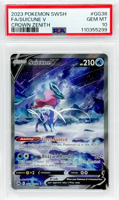 Pokémon Suicune V Galarian Gallery PSA10