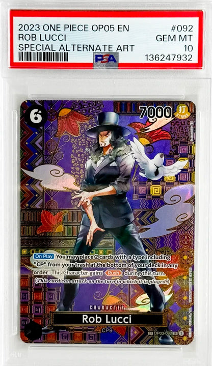 Rob Lucci (092) (SP) - Awakening of the New Era (OP05) PSA10