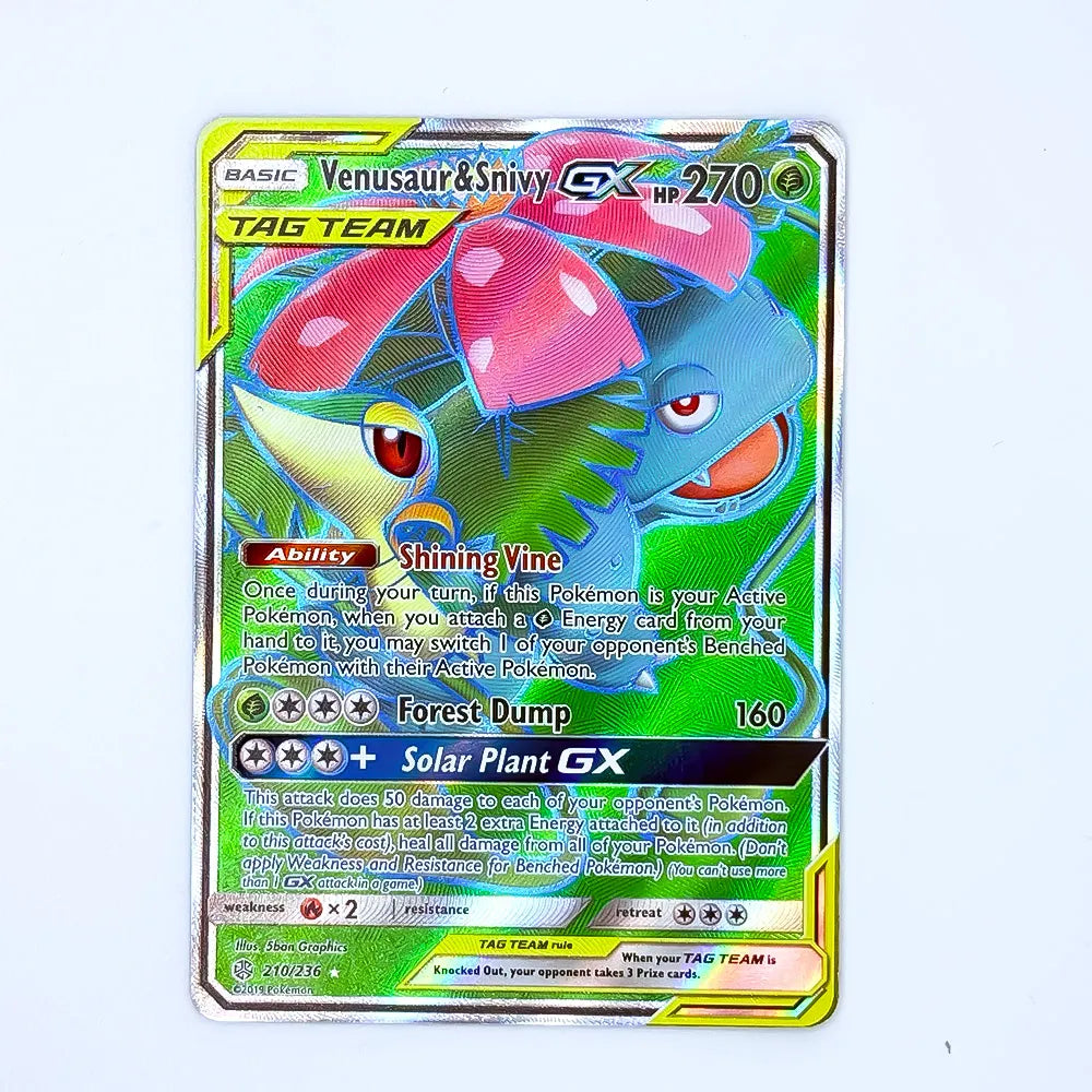 Venusaur & Snivy GX (Full Art)