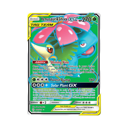 Venusaur & Snivy GX (Full Art)